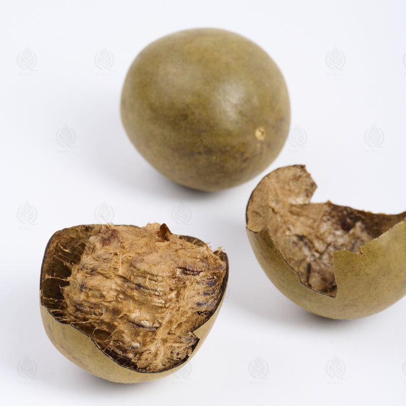 Fruit du Moine (Luo Han Guo), noir, 4 pièces, vue de côté