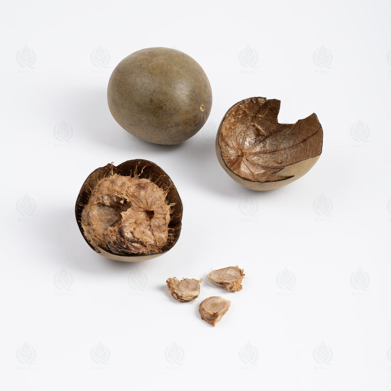 Fruit du Moine (Luo Han Guo), noir, 4 pièces, vue de côté