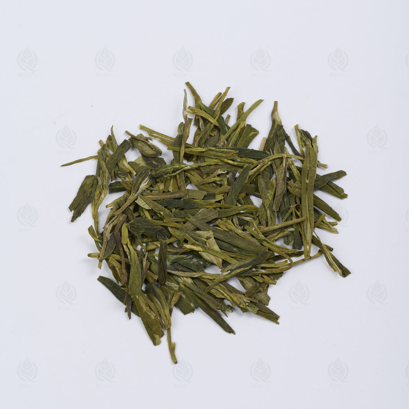 Thé vert Long Jing (Long Jing Cha) – vue de dessus